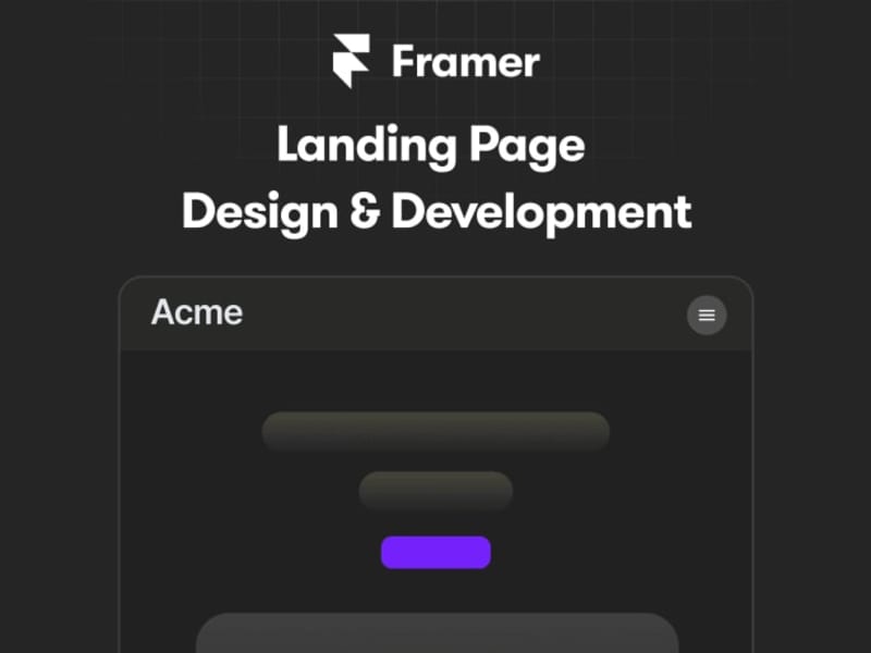 Cover image for Framer Landing Page Design & Development