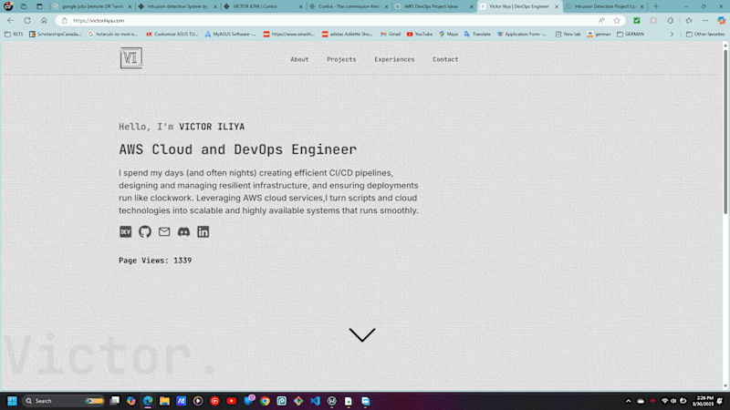 Cover image for Portfolio Website