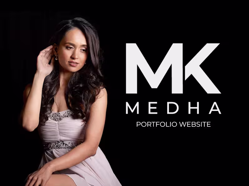 Cover image for Medha Krishna - Portfolio Landing Page Design