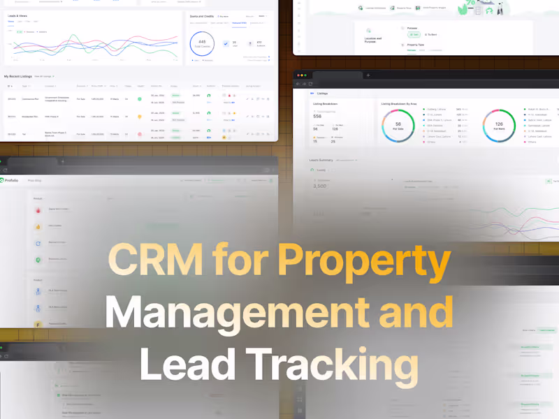 Cover image for Profolio - Robust CRM for Property Management and Lead Tracking