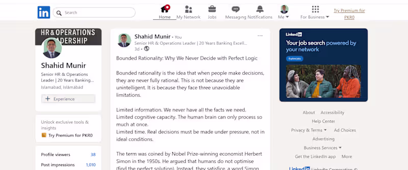 Cover image for My posts on my LinkedIn