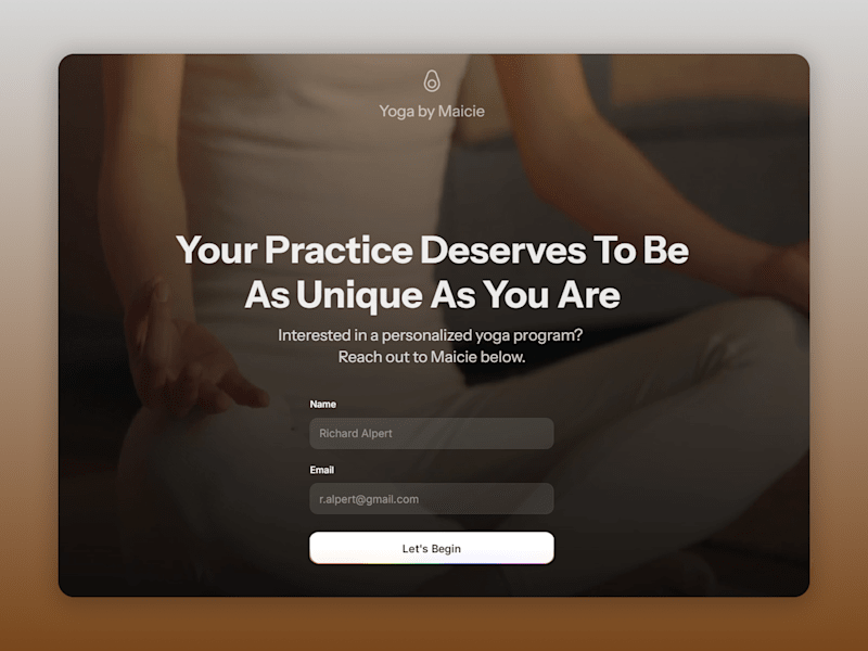 Cover image for A Custom Framer Website for Yoga by Maicie