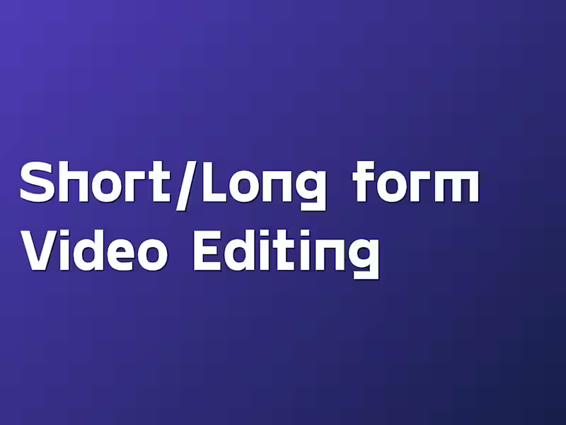 Cover image for I will Edit a high quality short/video for you!