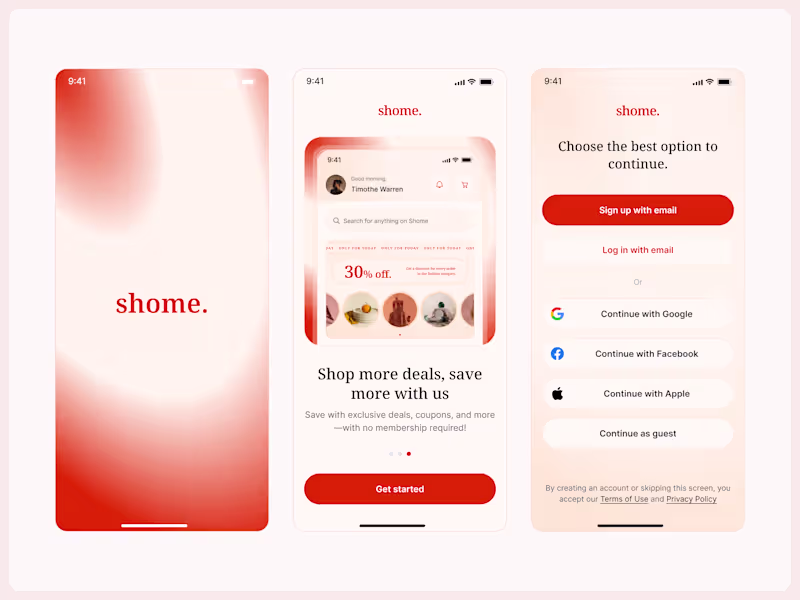 Cover image for Shome - Mobile Shopping App