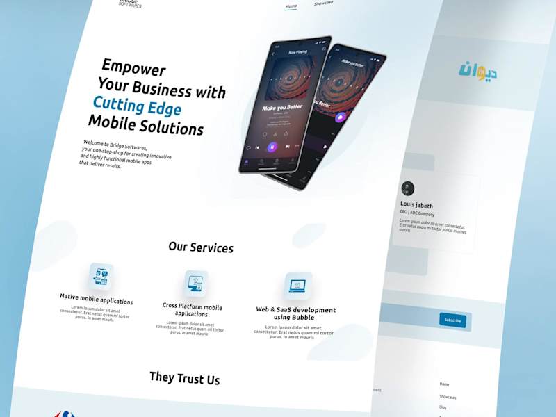 Cover image for Bridge Software Website | UIUX Design