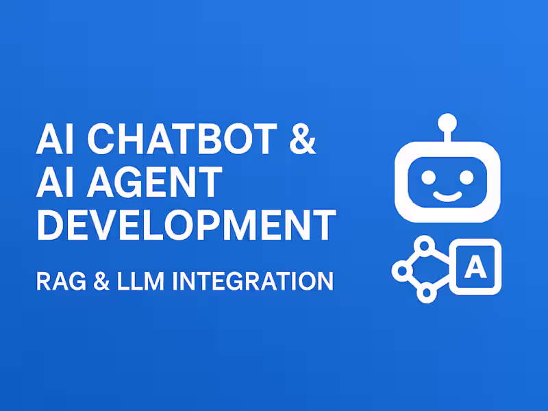 Cover image for  AI Chatbot & AI Agent Development (RAG & LLM Integration)