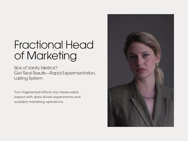Cover image for Fractional Head of Marketing (Growth Systems)