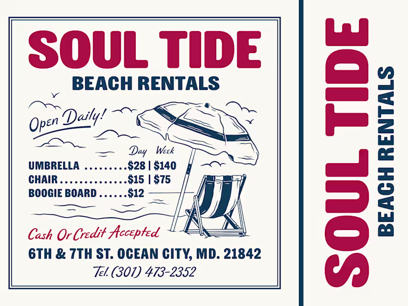 Cover image for Soul Tide Beach Rentals | Brand Identity & Signage