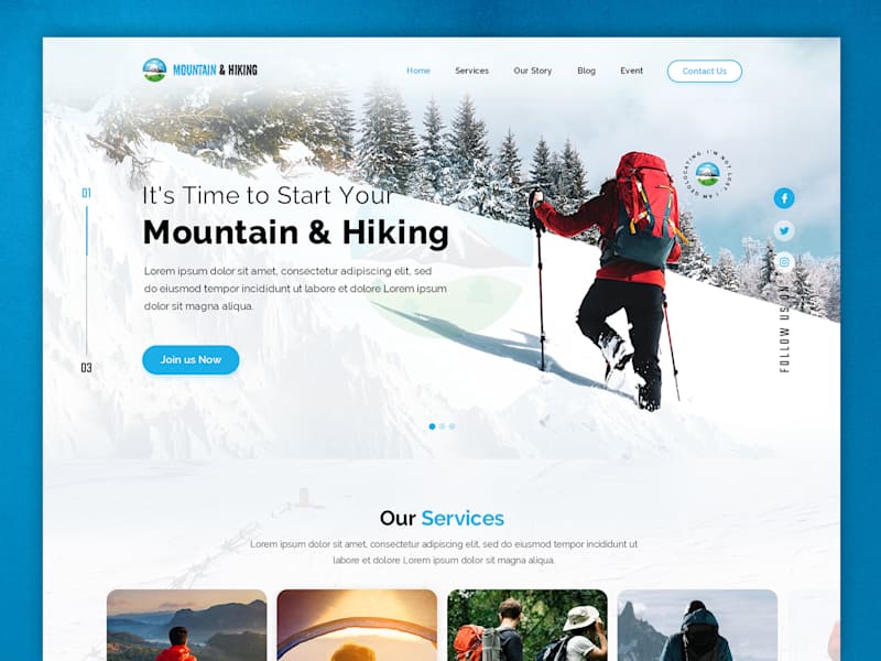 Cover image for Hiking Landing Page