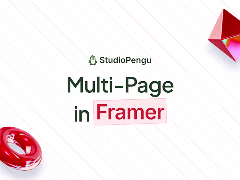Cover image for Multi-Page Website in Framer (Incl. UX)