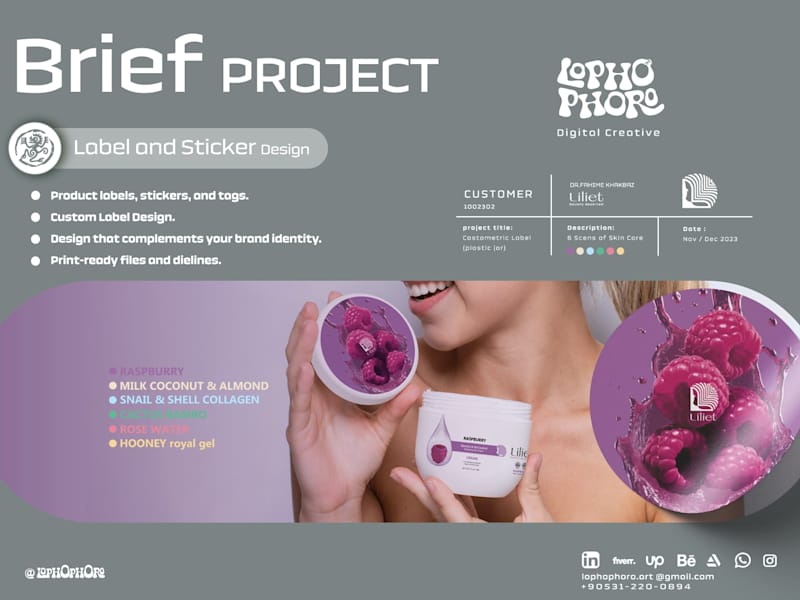 Cover image for Skin Care Set Label Design