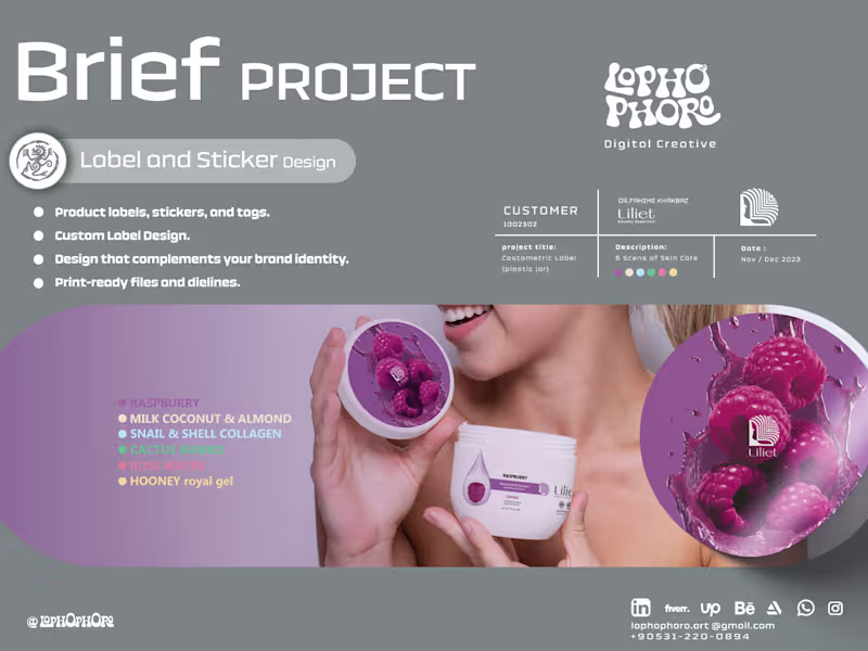 Cover image for Skin Care Set Label Design