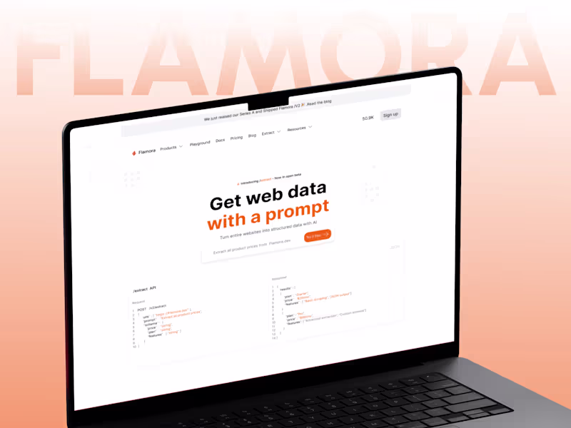 Cover image for Flamora – AI-Ready Web Data Website Development in Webflow