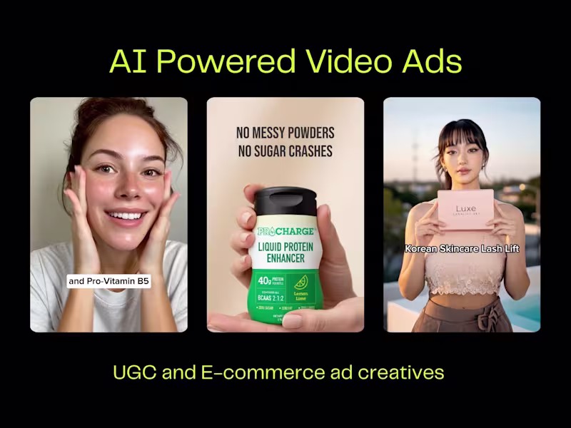 Cover image for AI powered UGC and e-commerce ad creatives