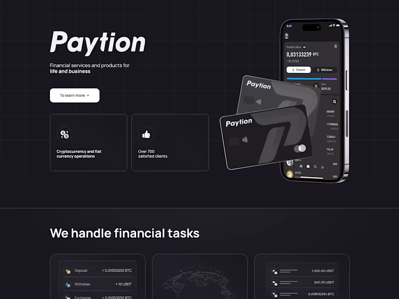 Cover image for Paytion.app — Landing Page on Framer
