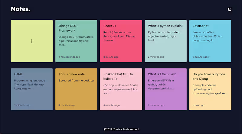 Cover image for Notes App