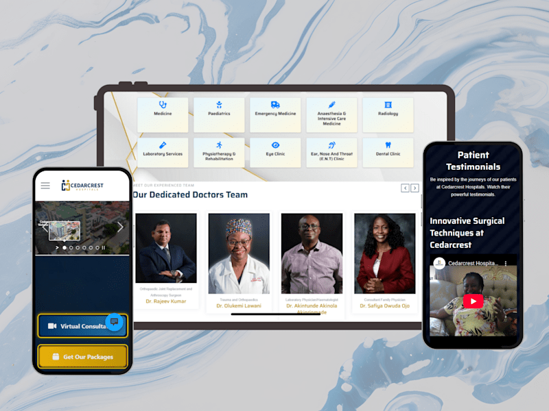 Cover image for Cedarcrest Hospitals Website Design