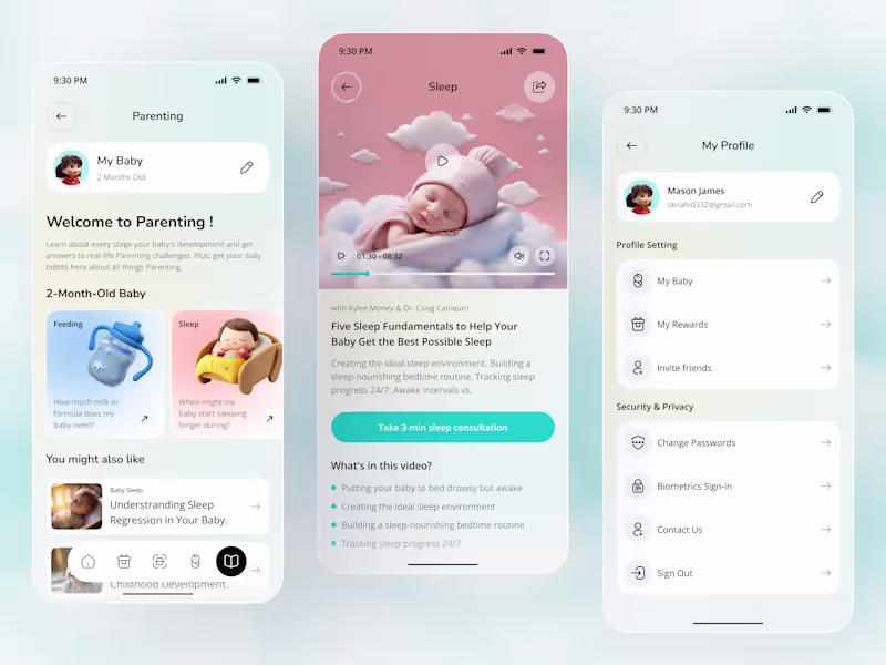 Cover image for Baby Rewards App UI