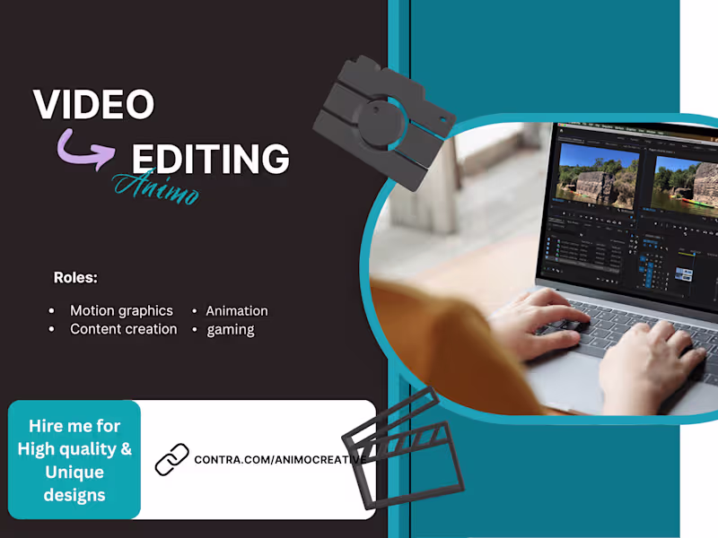 Cover image for Professional Video Editing, Motion Graphics & AI-Based Visuals