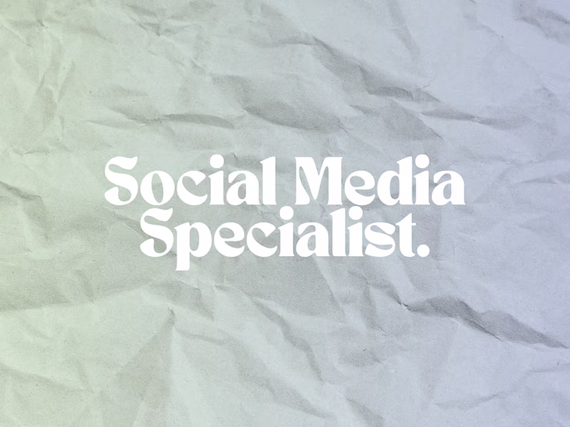 Cover image for Social Media Specialist