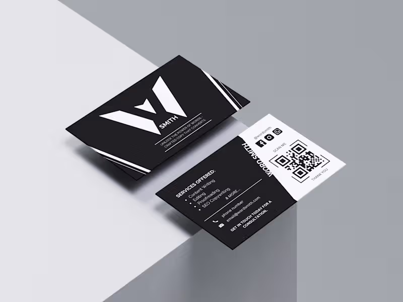 Cover image for Wordsmith Business Card Design