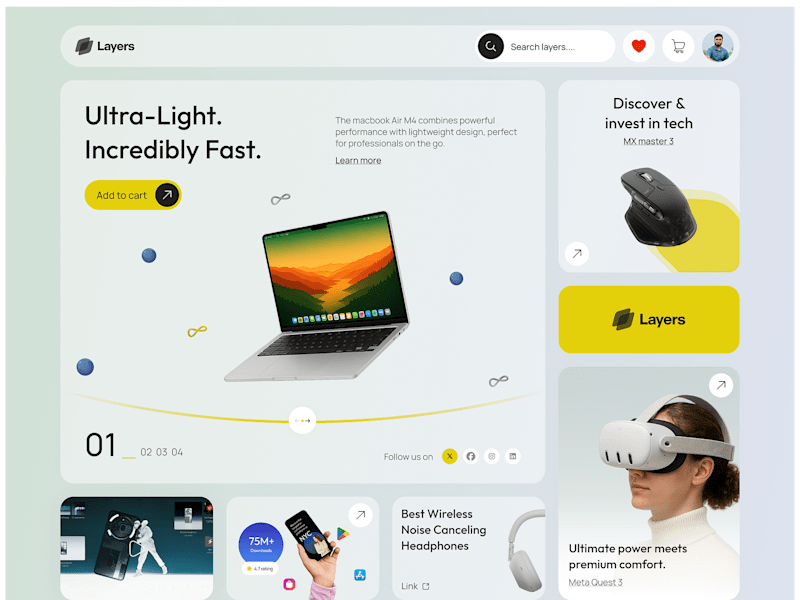Cover image for Modern Ecommerce Hero Section Design
