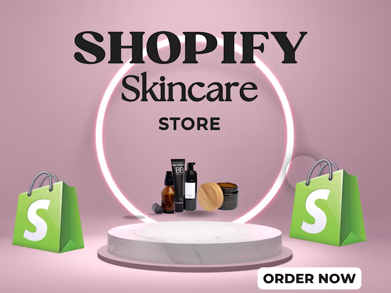 Cover image for create a shopify skincare beauty makeup store cosmetic website