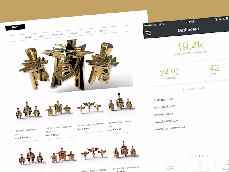 Cover image for Finest - Handcrafted Jewelry | Shopify Website