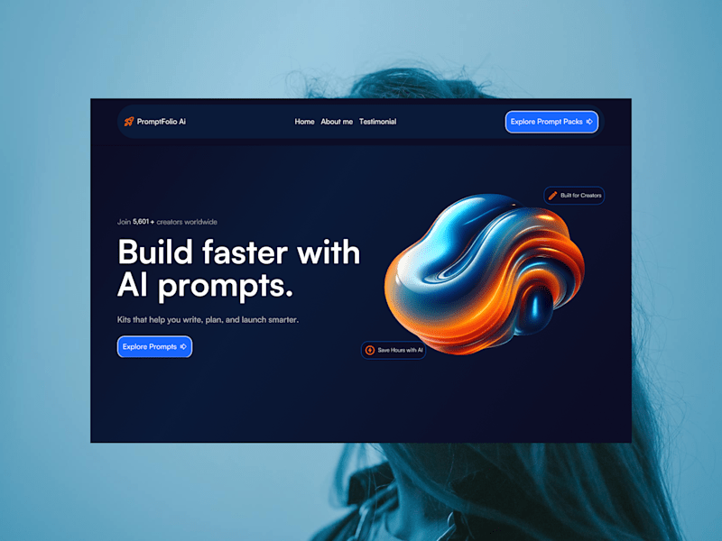 Cover image for Promptfolio: Framer Template for AI Creators