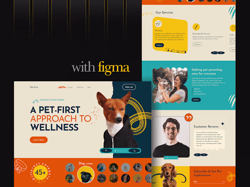 Cover image for Pet shop landing page design | Figma Community