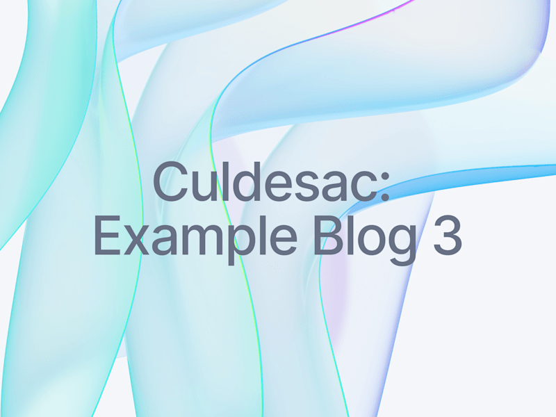 Cover image for Culdesac Your Way: Different Ways to Stay