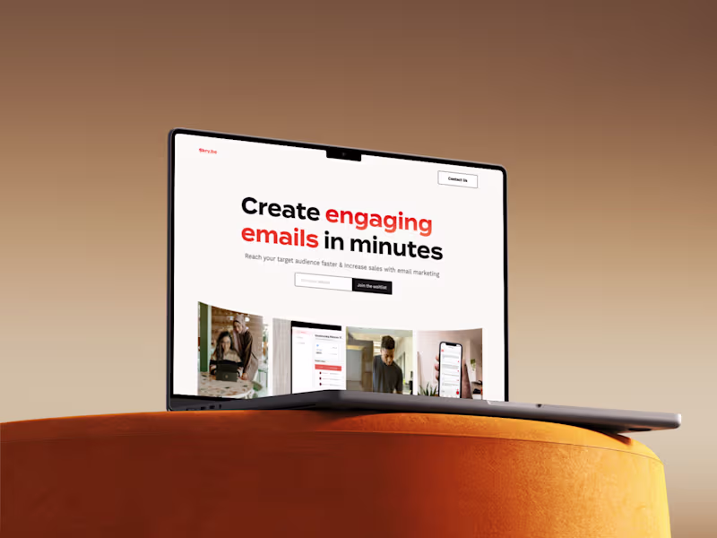 Cover image for I revisited the landing page I designed for Skyrbe, an email...