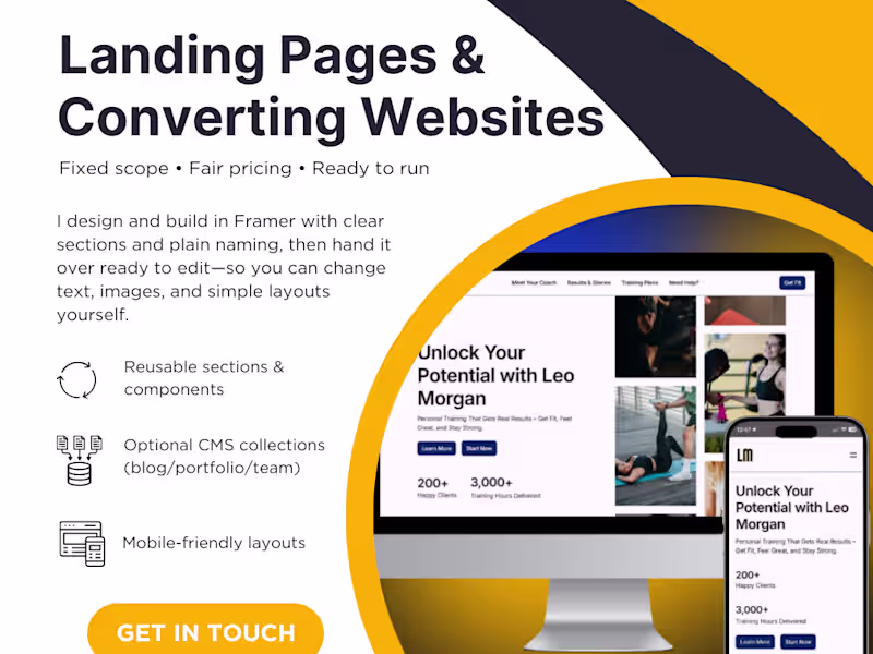Cover image for Framer Sites — Sharp, Simple & Conversion-Focused