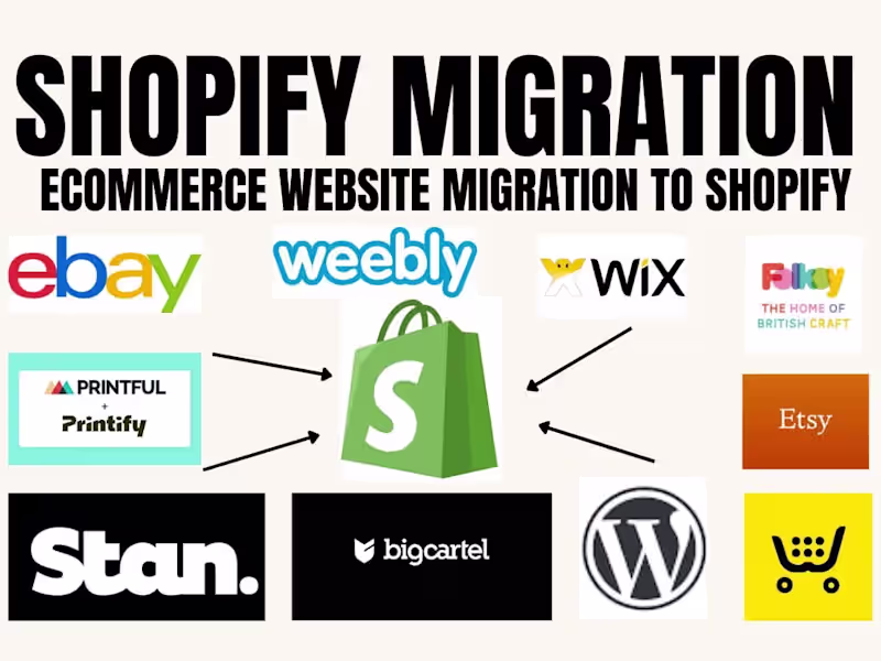Cover image for I will do shopify migration copyclone squarespace wix to shopify