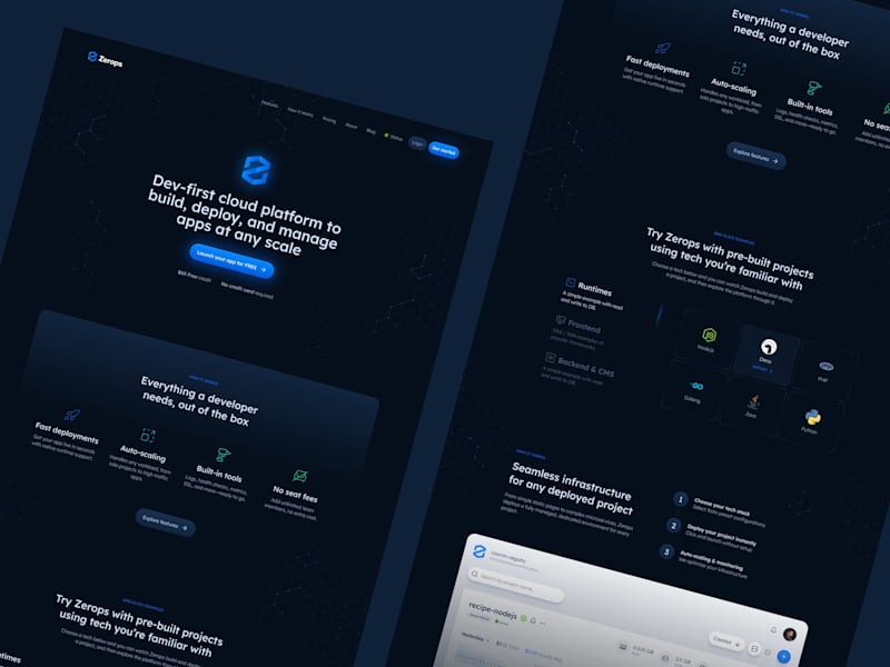 Cover image for Zerops Landing Page