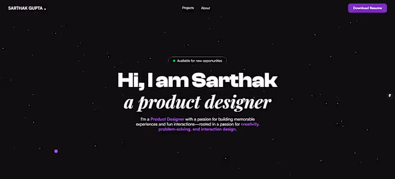 Cover image for Personal Portfolio : Framer Development