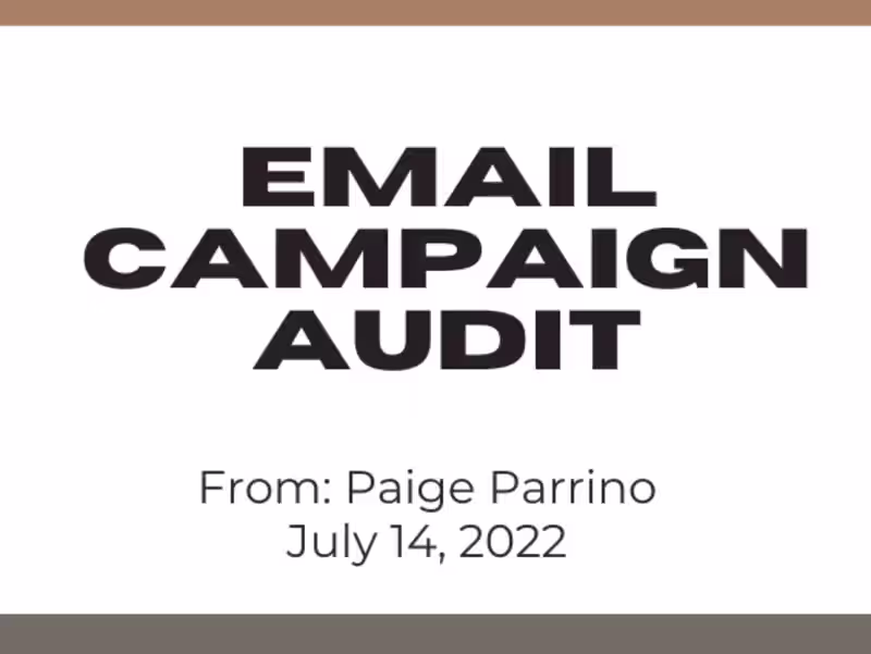 Cover image for Email Audit