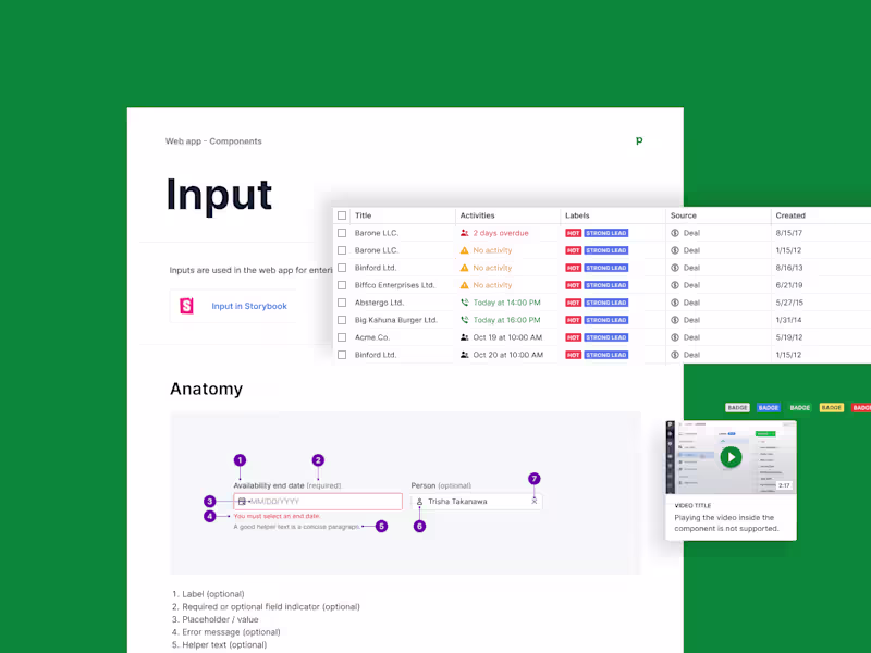 Cover image for Design system for a CRM
