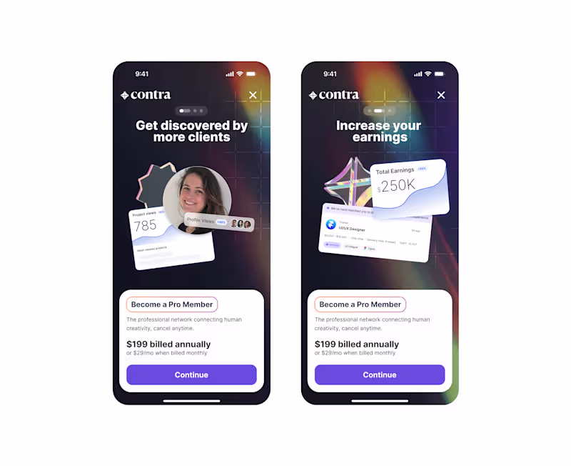 Cover image for Old Contra paywall concepts ✨ Who else is waiting for a Cont...