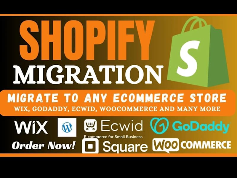 Cover image for migrate shopify store to wix wordpress squarespace woocommerce