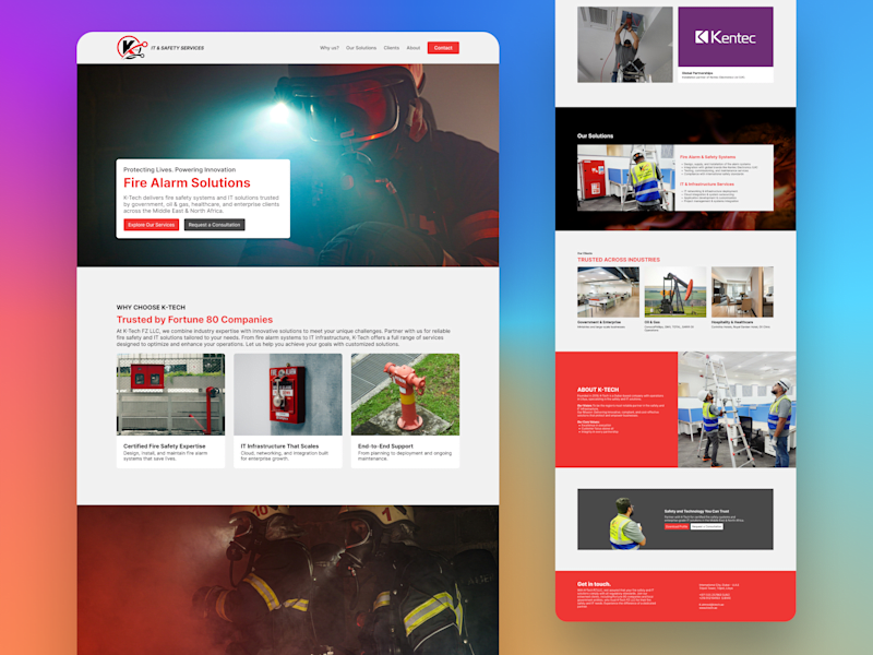 Cover image for K-Tech Landing Page Design