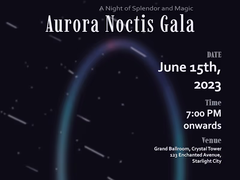 Cover image for poster for a gala