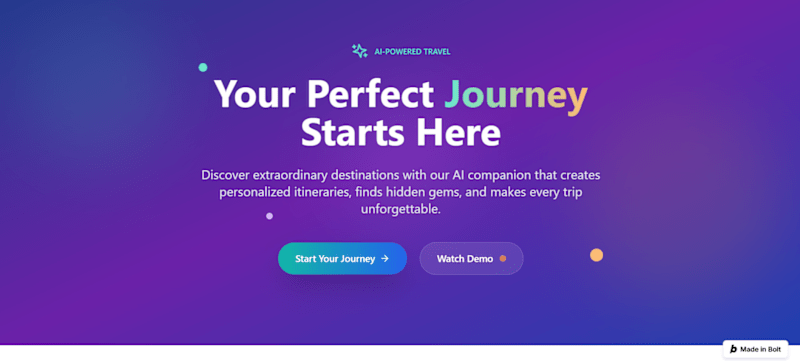 Cover image for AI Travel Companion Landing Page