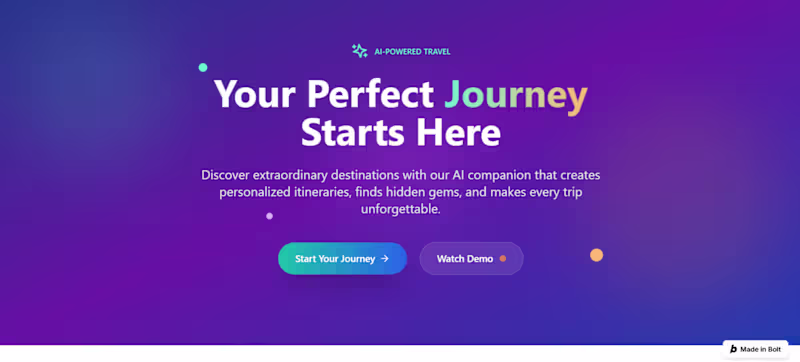 Cover image for AI Travel Companion Landing Page