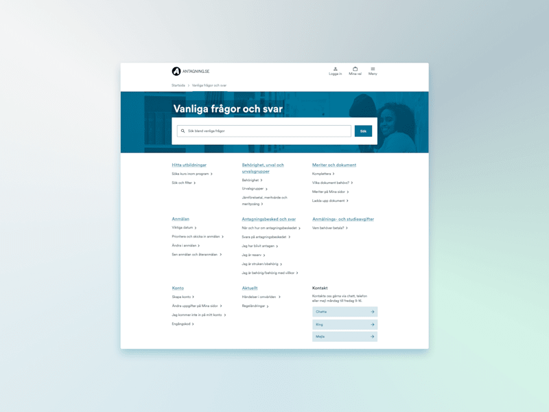 Cover image for Redesign of FAQ page