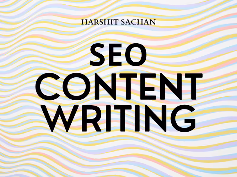 Cover image for SEO Content Writing