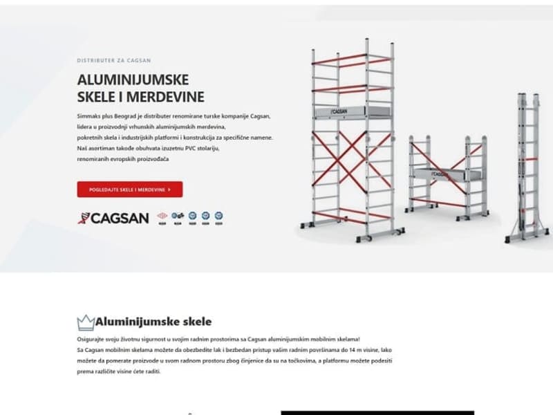Cover image for Simmaks Plus Beograd - Distributor of Premium Aluminum Ladders