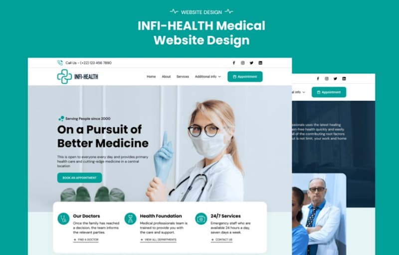 Cover image for INFI-Health medical website design