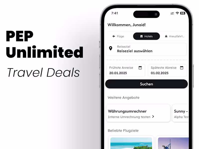 Cover image for PEP Unlimited - Travel App
