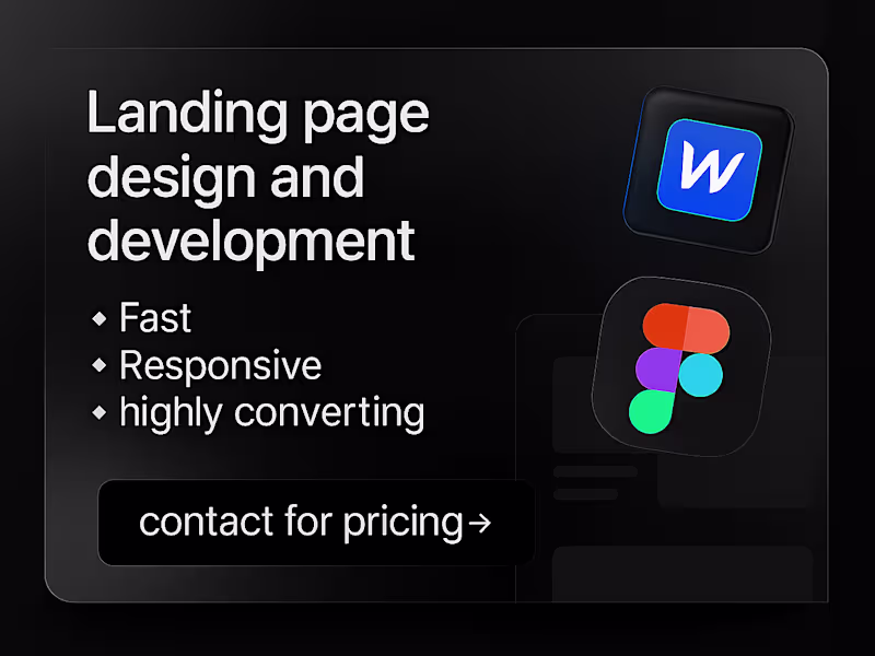 Cover image for Landing page design and webflow development